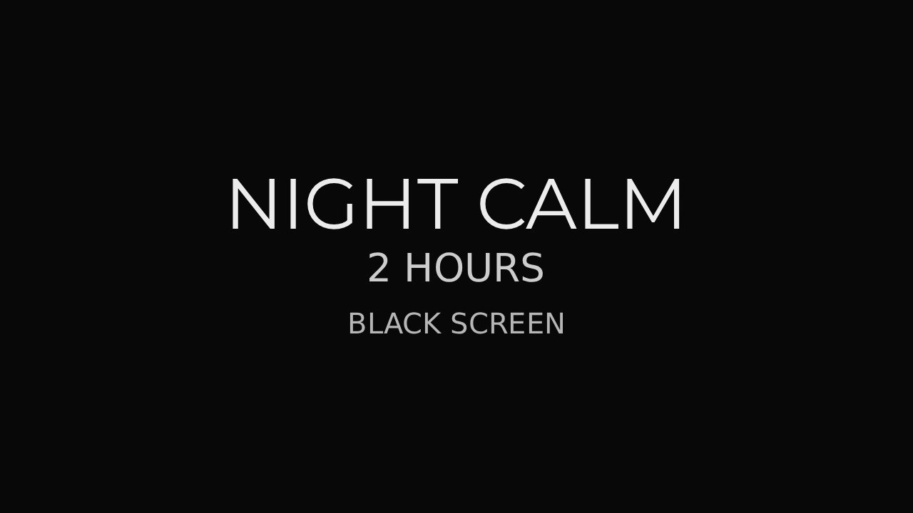 Deep Sleep Presence – Calm Night Audio for Anxiety Relief | Black Screen (2 Hours)