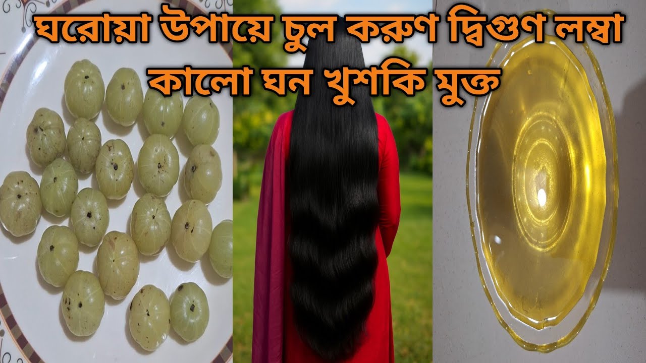 আমলকির তেল দিয়ে চুল করুন দ্বিগুণ লম্বা কালো ঘন খুশকি মুক্ত | Amlokoil harioil recipe 