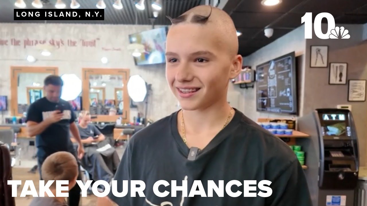 Spin the wheel barber draws large crowds