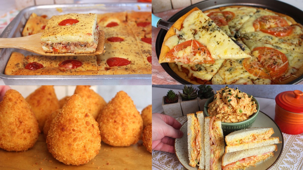 PETISCOS E LANCHES PARA O FERIADÃO - RECEITAS QUE AMO
