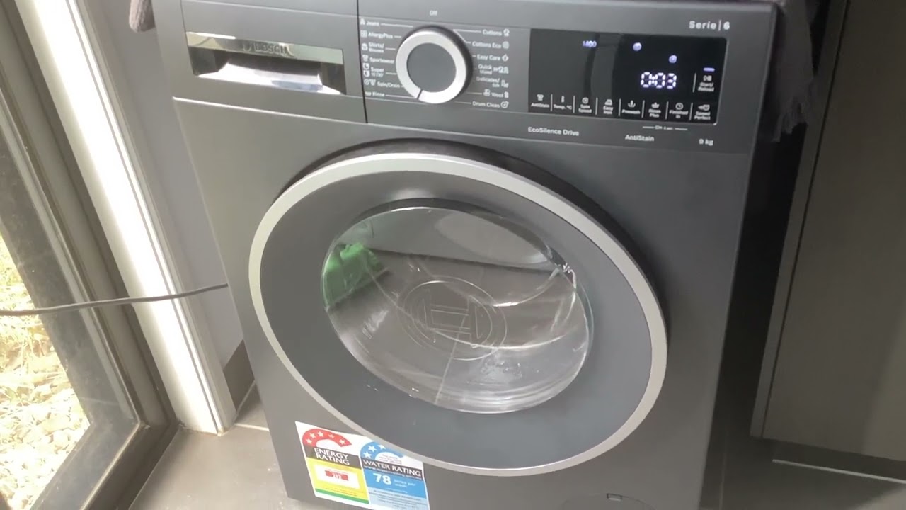 Bosch Serie 6 WGG2449RAU/01 - ramp up to 1400rpm, slowdown, and end of cycle