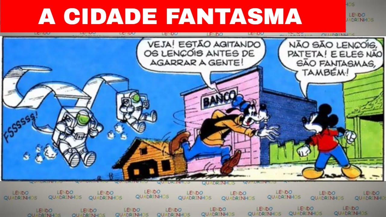 Mickey e Pateta em A cidade fantasma | História em quadrinhos Disney narrada