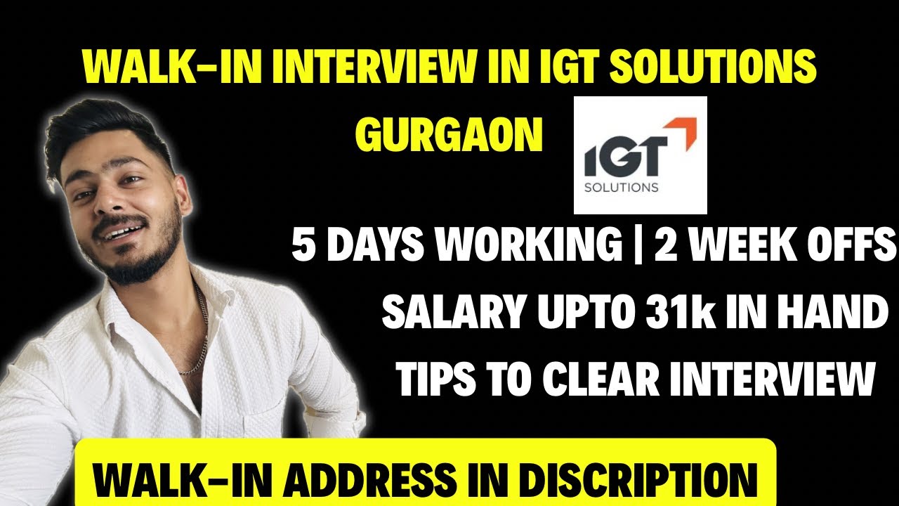 Walk-In Interview In IGT Solutions Gurgaon | Travel process | New Job Vacancy 2025