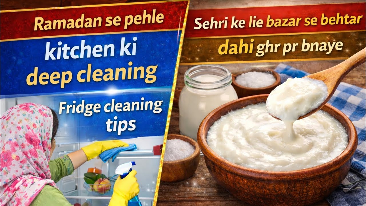 Before Ramadan: Complete Kitchen Deep Cleaning & Homemade Yogurt for Sehri||kishwar family vlogs 