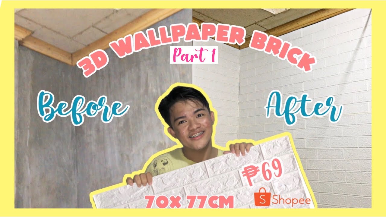 3D Wallpaper Brick from Shopee | DIY Room Makeover Trend | By That&rsquo;s Christian