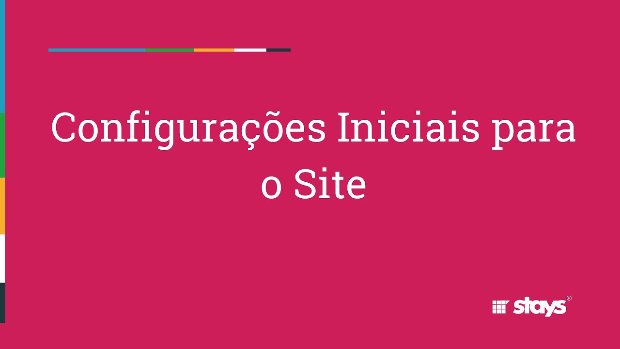 Stays.net | Configurações Iniciais para o Site