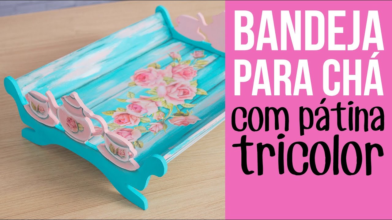 Bandeja com pátina tricolor / Three colored patina on tray {with subtitles/sottotitolo}