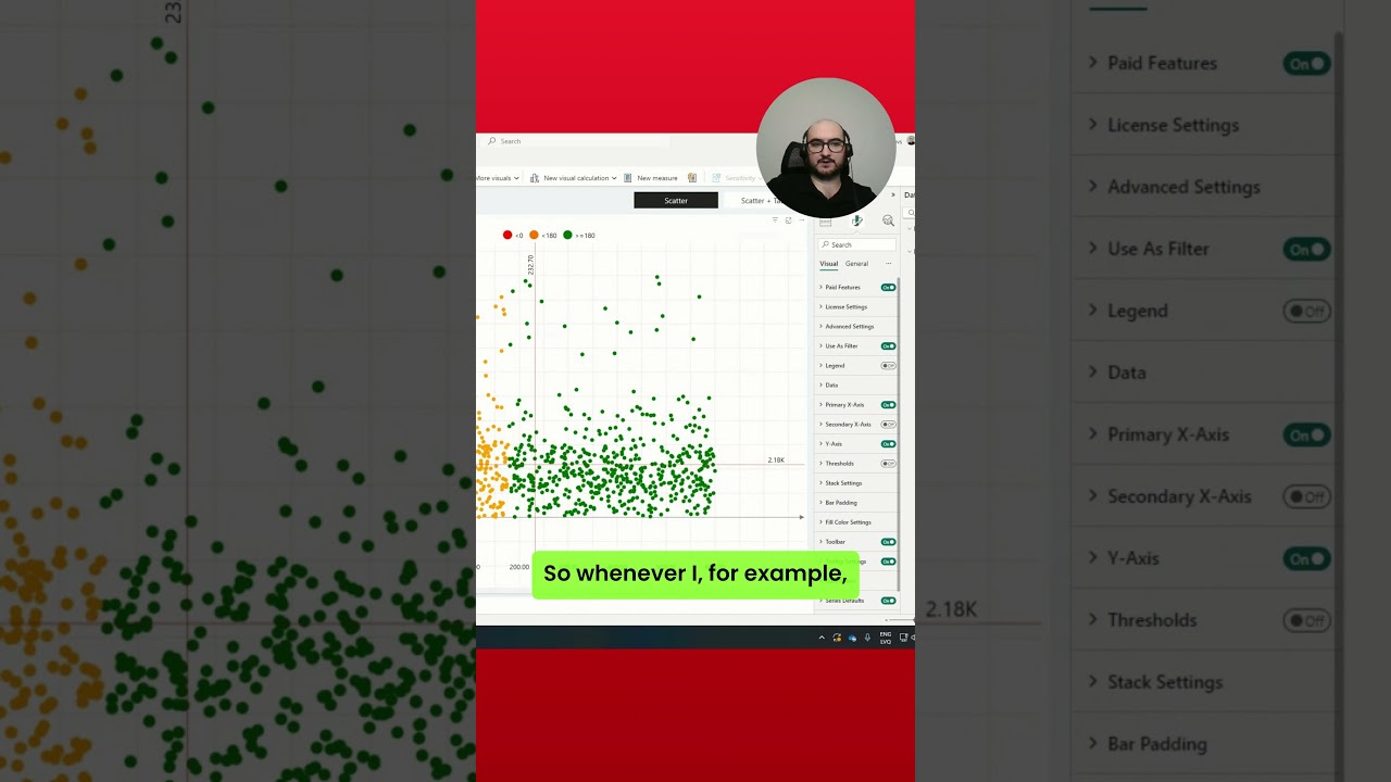 📊 Диаграмма рассеяния Power BI: как использовать динамические пороговые значения и улучшить повес...