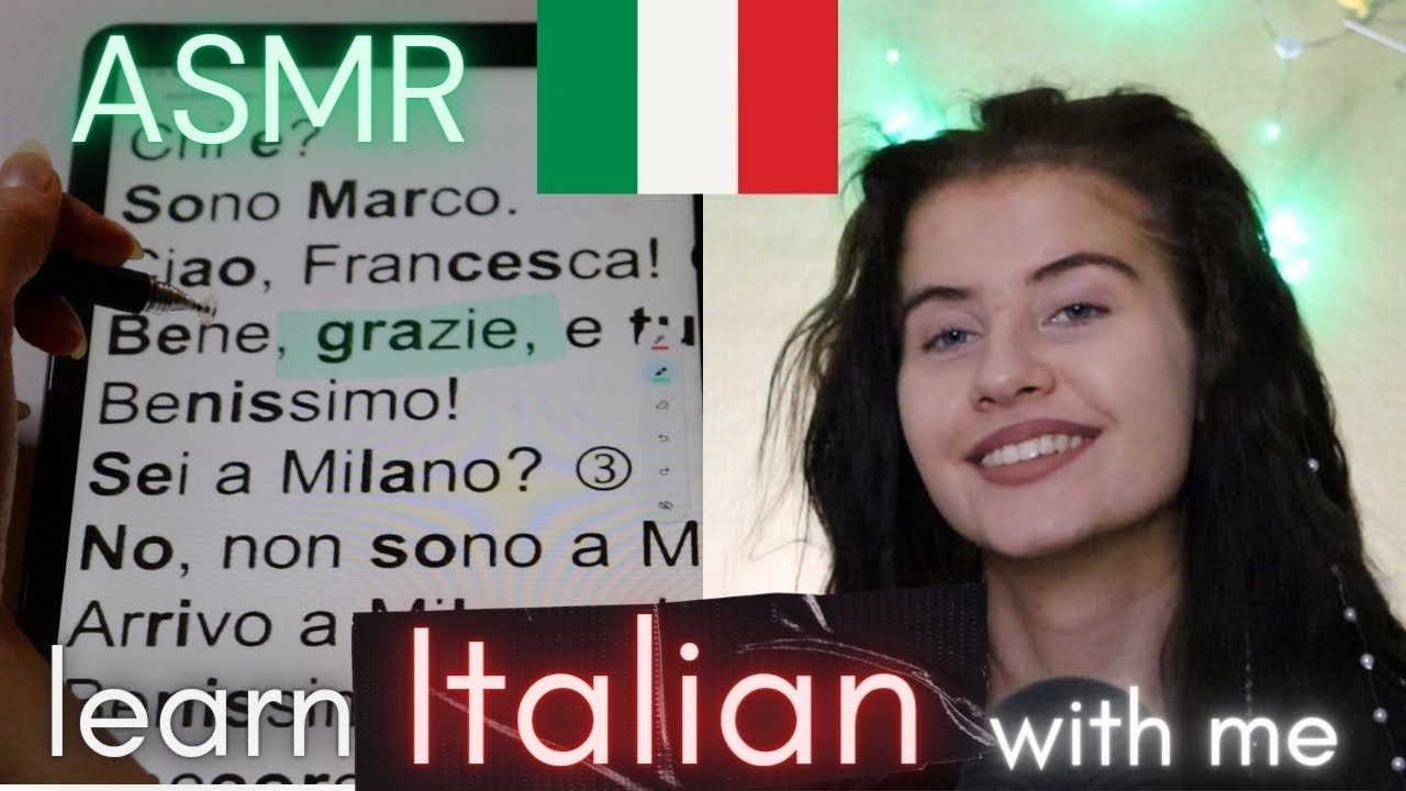 ASMR learn ITALIAN with me - I'm teaching you Italian for BEGINNERS (whispered) | writing, tracing