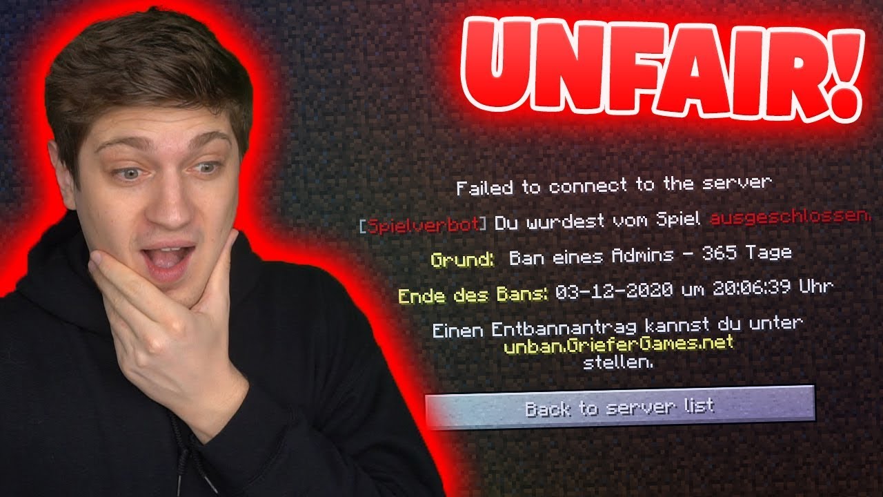 UNSCHULDIGER wird FÜR IMMER gebannt?! 😮
