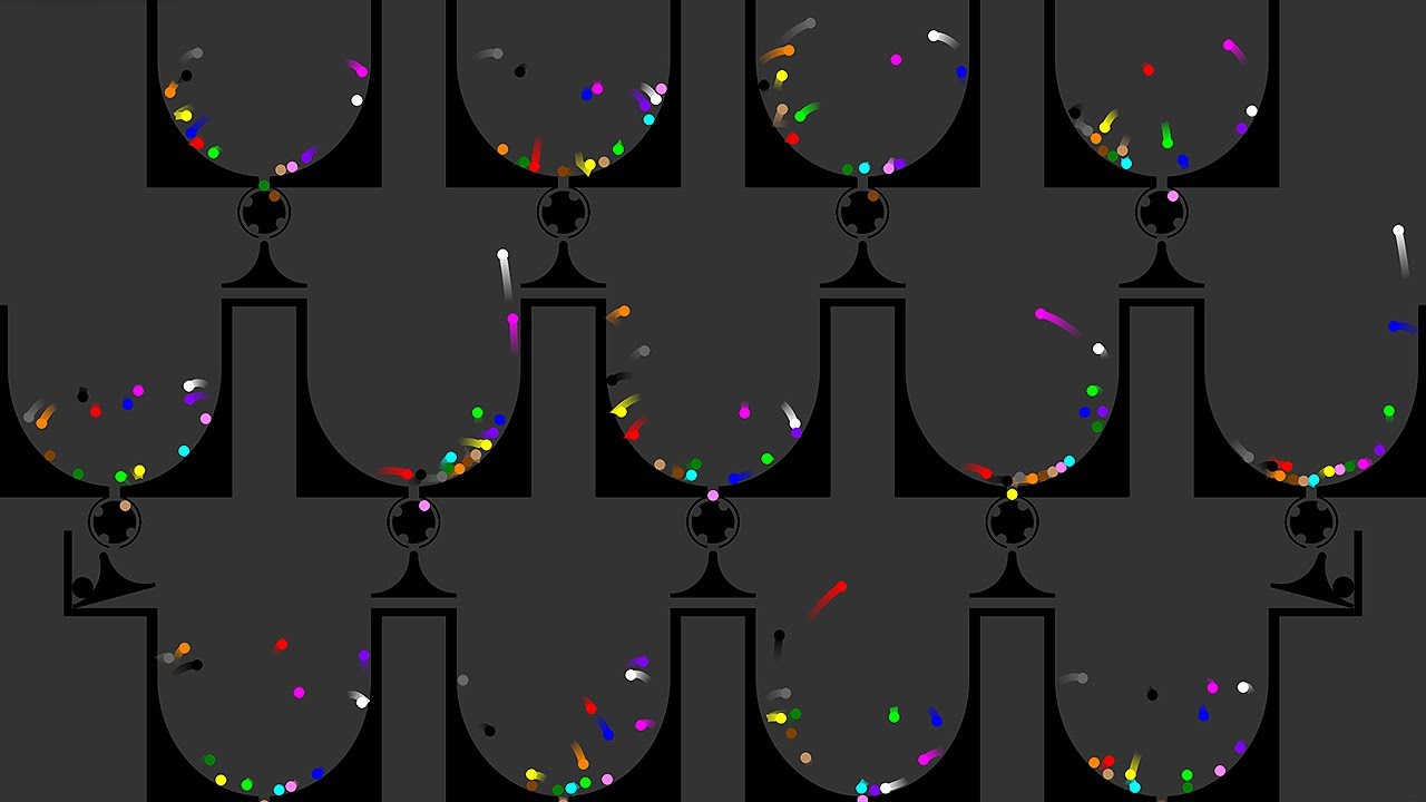 Oddly Satisfying #06 Marble Race in Algodoo - Thc Game Mobile