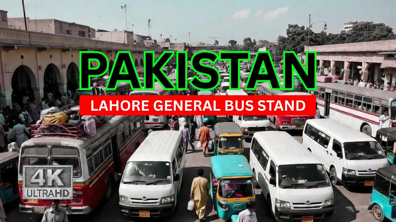 Lahore Bus Stand Complete Tour | Van Stand, Coaster Stand & All Transport Points | Walking Tour