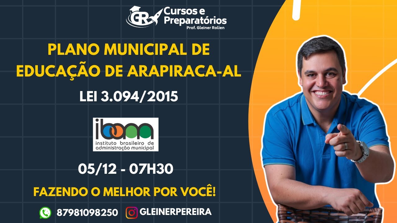 PLANO MUNICIPAL DE EDUCAÇÃO DE ARAPIRACA-AL (LEI 3.094/2015)