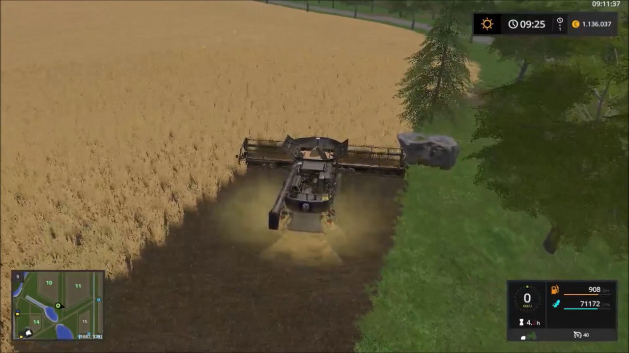 fs 17 sosnovka time lapse #9 second soy bean harvest
