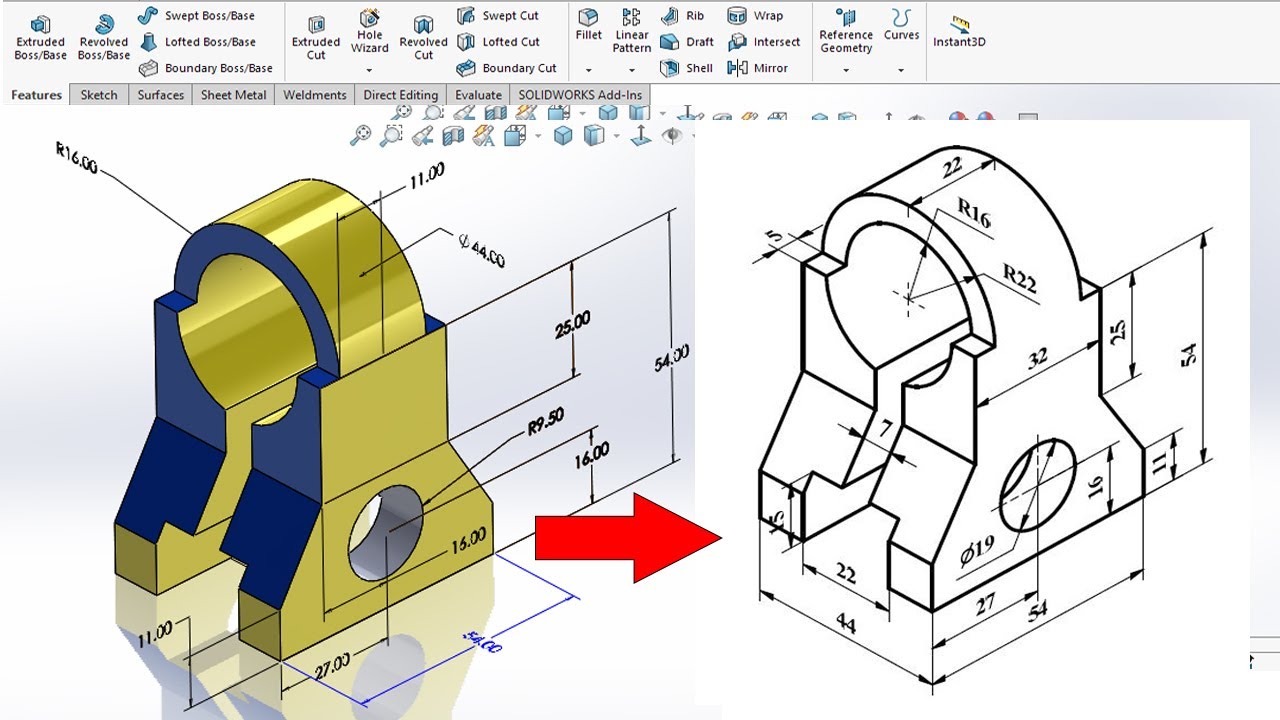 📌Solidworks tutorial For Beginners - Exercise 7