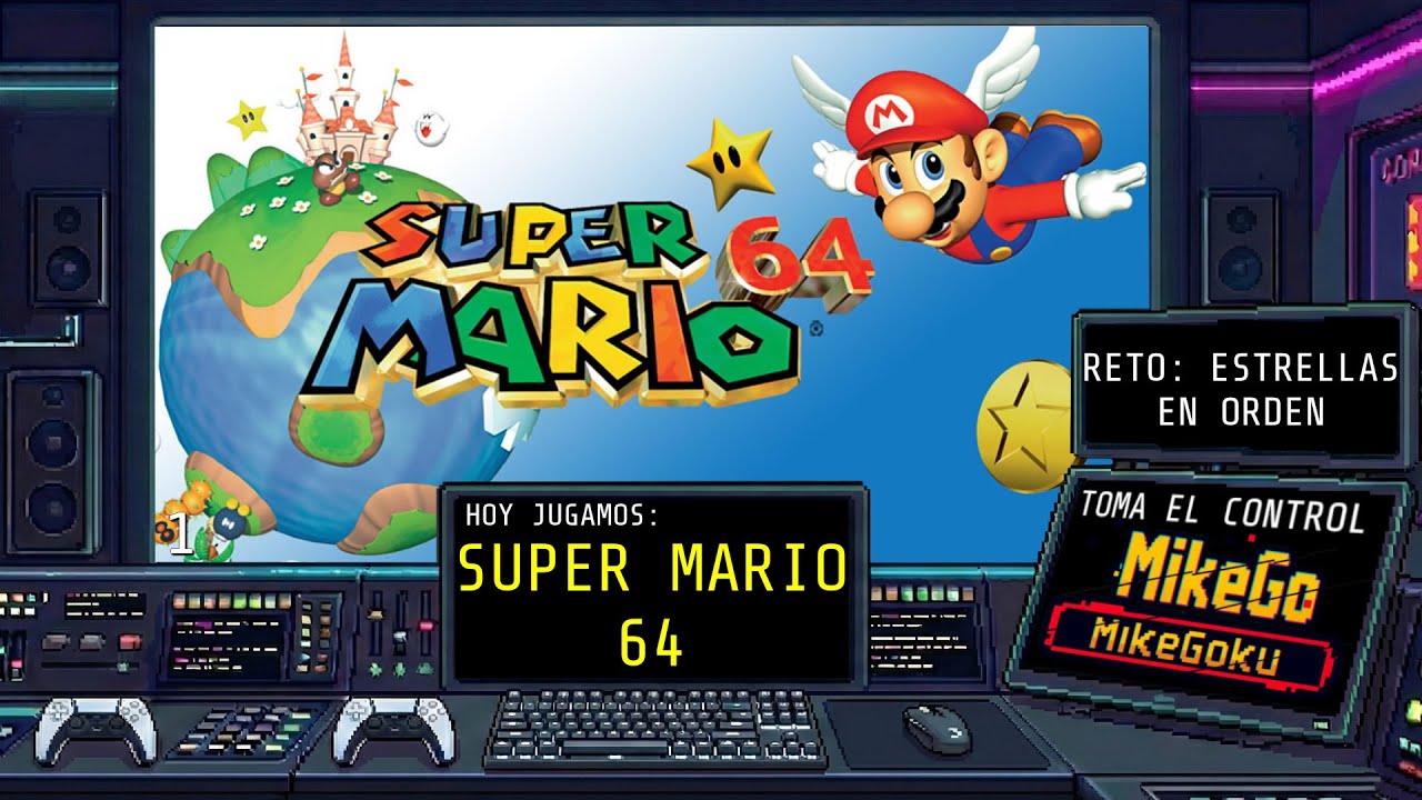 Super Mario 64: El Reto de las Estrellas EN ORDEN ⭐️✅ | Mike Goku en Switch