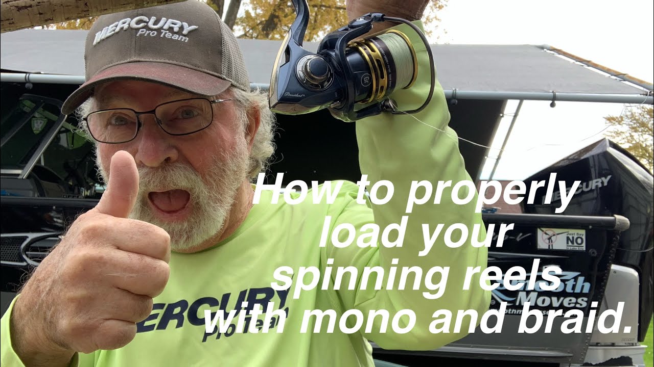 How to properly fill Pflueger President spinning reels with mono and braid!  #spinningreels  #braid