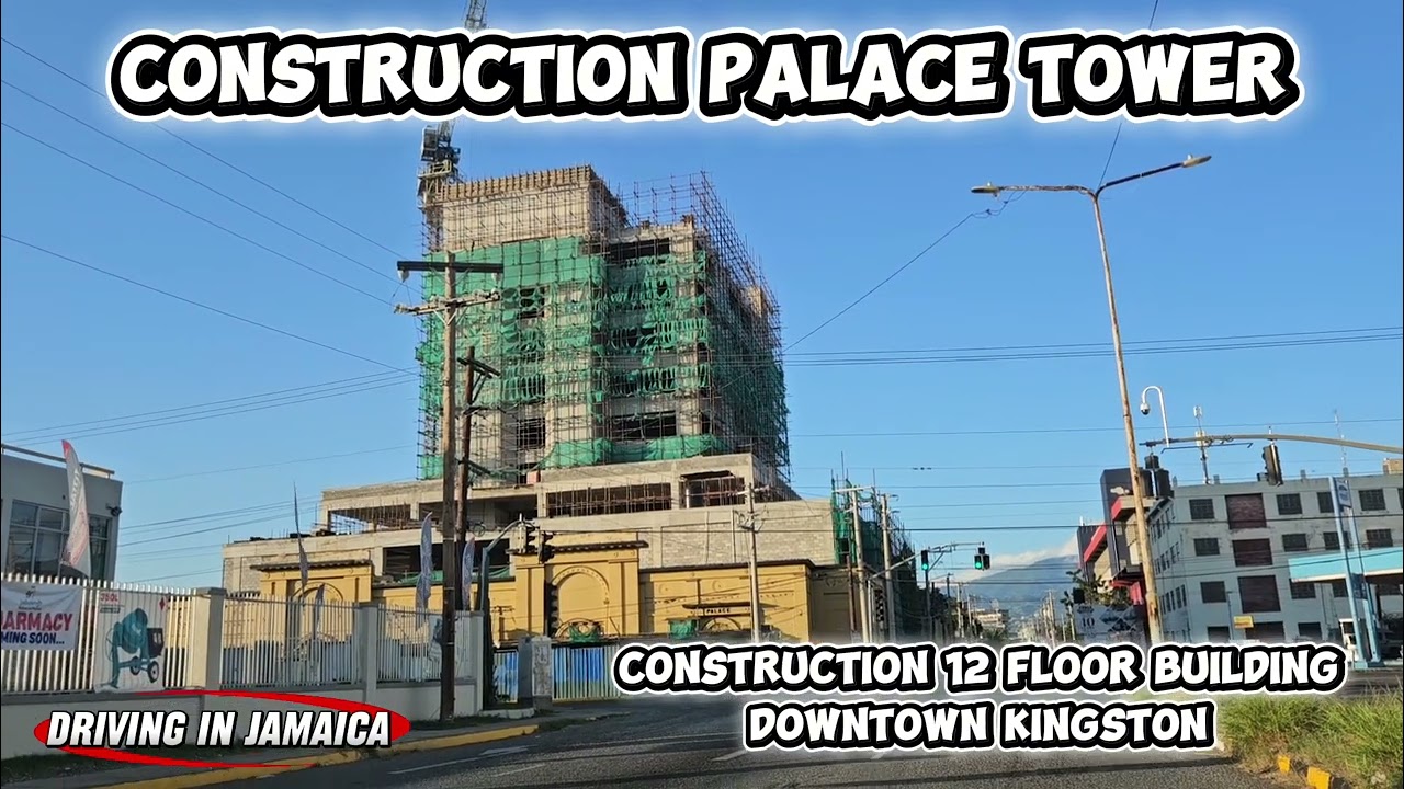 Строительство башни Palace Tower в центре Кингстона, Ямайка