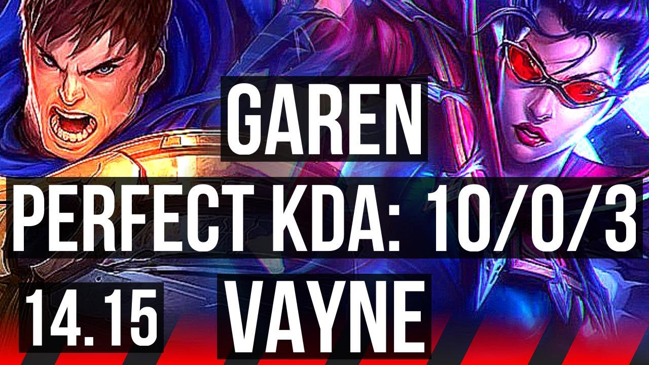 GAREN vs VAYNE (TOP) | 10/0/3, Legendary | EUW Diamond | 14.15