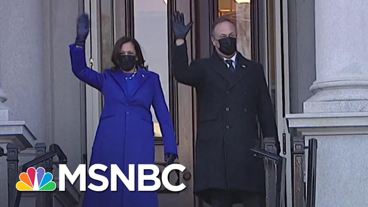 ‘A Glass Ceiling Shatters’ As Harris Walks Into Executive Office As VP For First Time | MSNBC