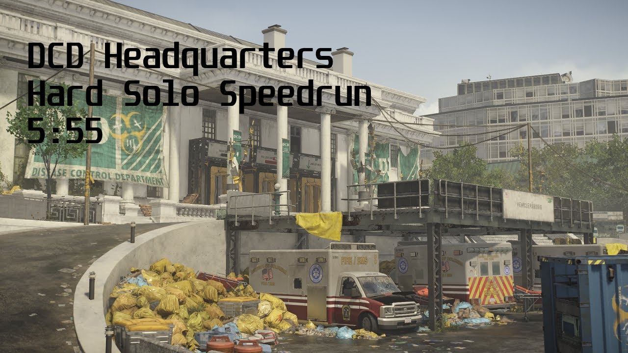 [5:55] - The Division 2 - Hard DCD Headquarters - Solo PC WR Speedrun