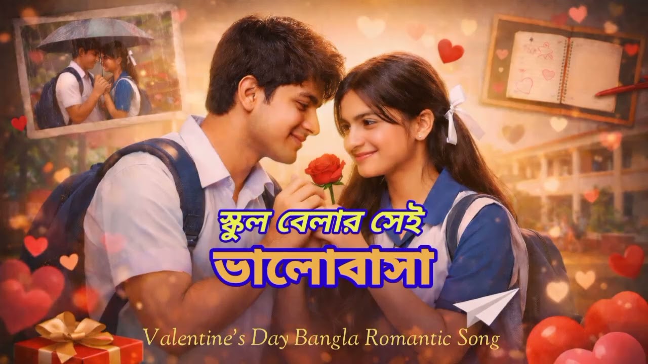স্কুল বেলার সেই ভালোবাসা/ School life bengali Love Song/ Happy Valentine's day/ Biswa Studio Bangla 