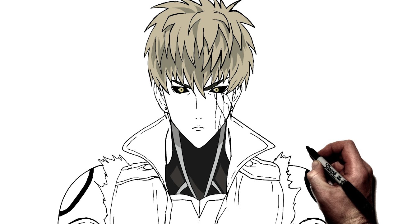 How To Draw Genos | Step By Step | One Punch Man