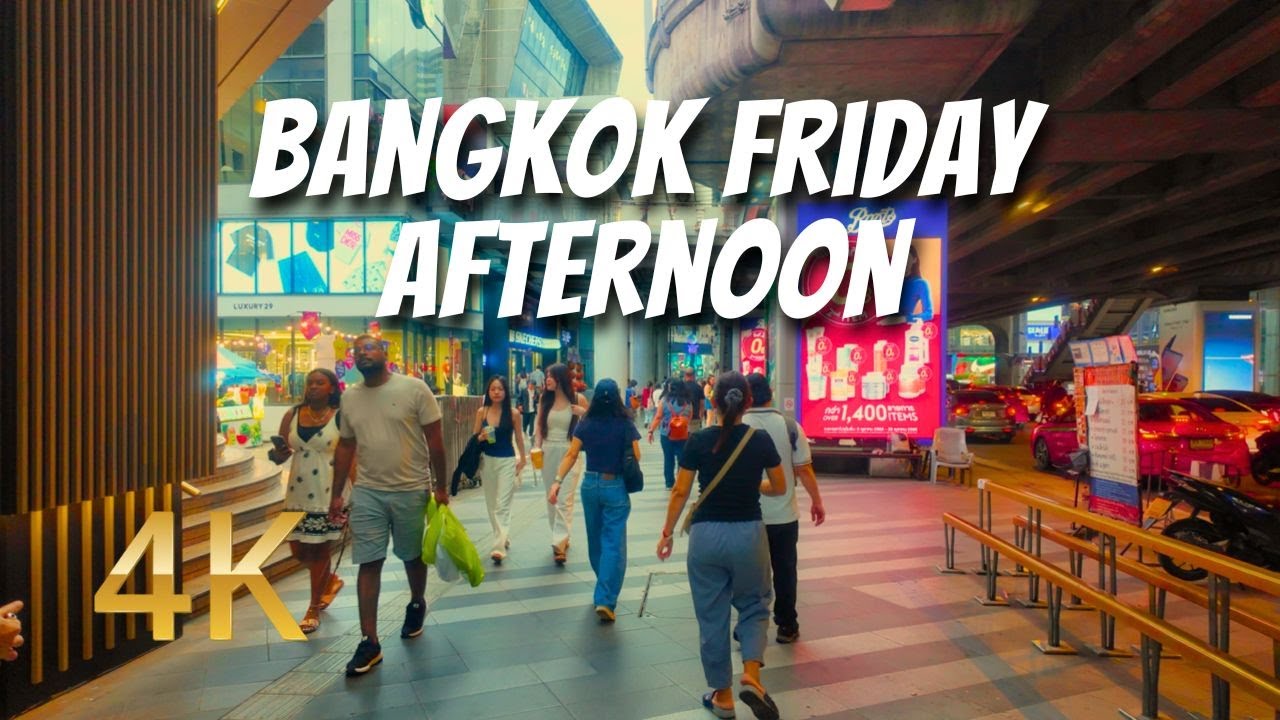 Friday Afternoon Walk in BANGKOK Thailand 🇹🇭 Central World to Siam Walking Tour | 4k HDR