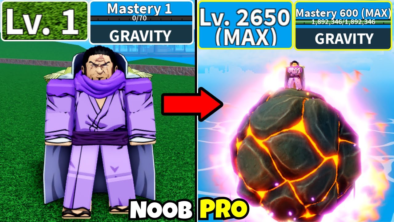 Beating Blox Fruits using Gravity Rework! Level 0 to Max Level 2650 Noob to Pro in Blox Fruits!