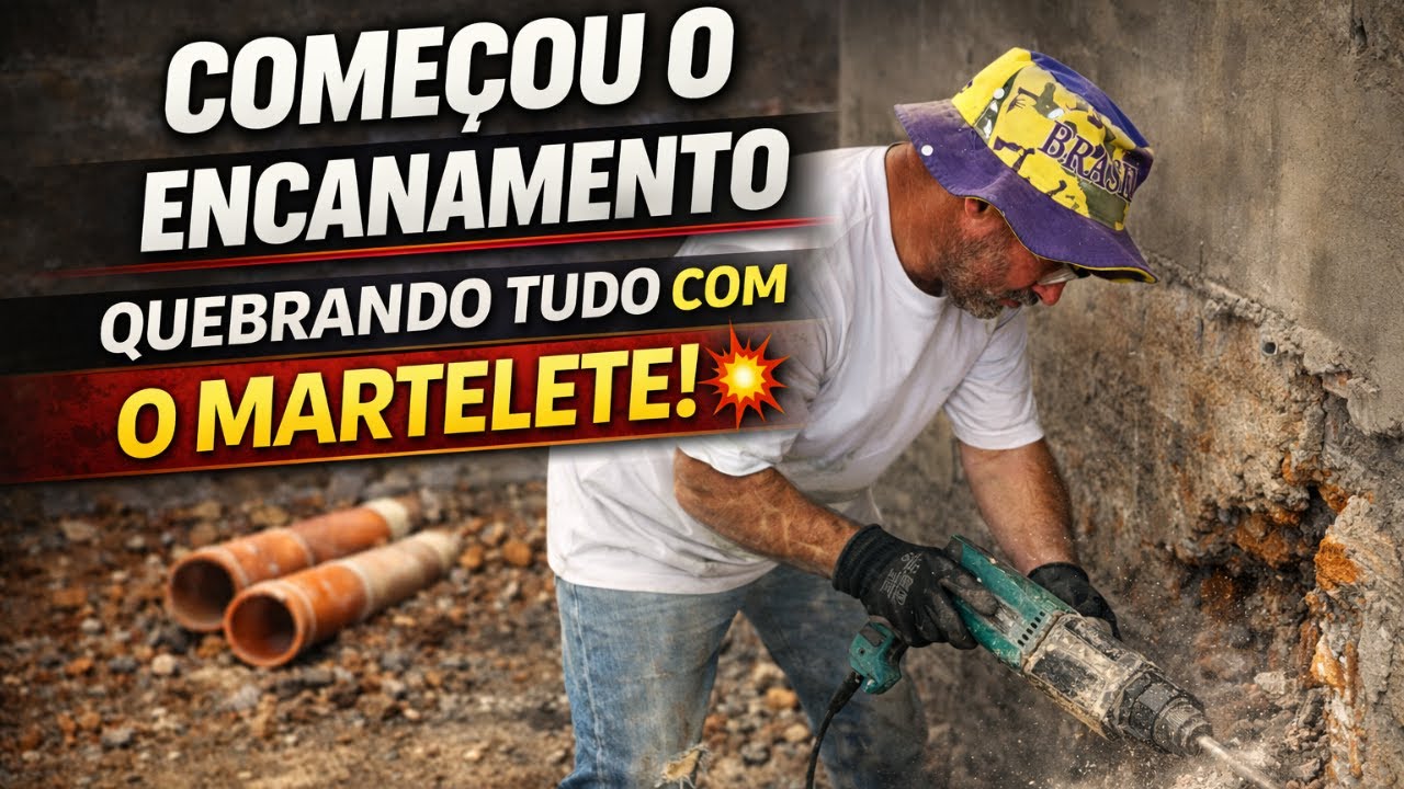 COMEÇOU O ENCANAMENTO! OLHA O AVANÇO DA GARAGEM | EP. 249