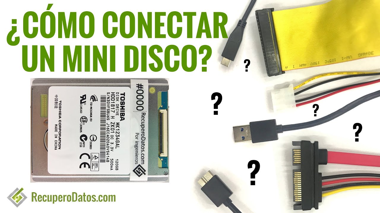 Como contectar un Mini Disco Rígido 1.8'' Toshiba MK1234GAL | RecuperoDatos.com