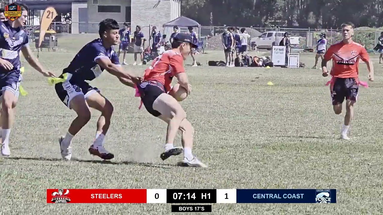 Oztag Junior Nationals 2025 -  17 Boys Round 1 - Illawarra Steelers Vs Central Coast Force