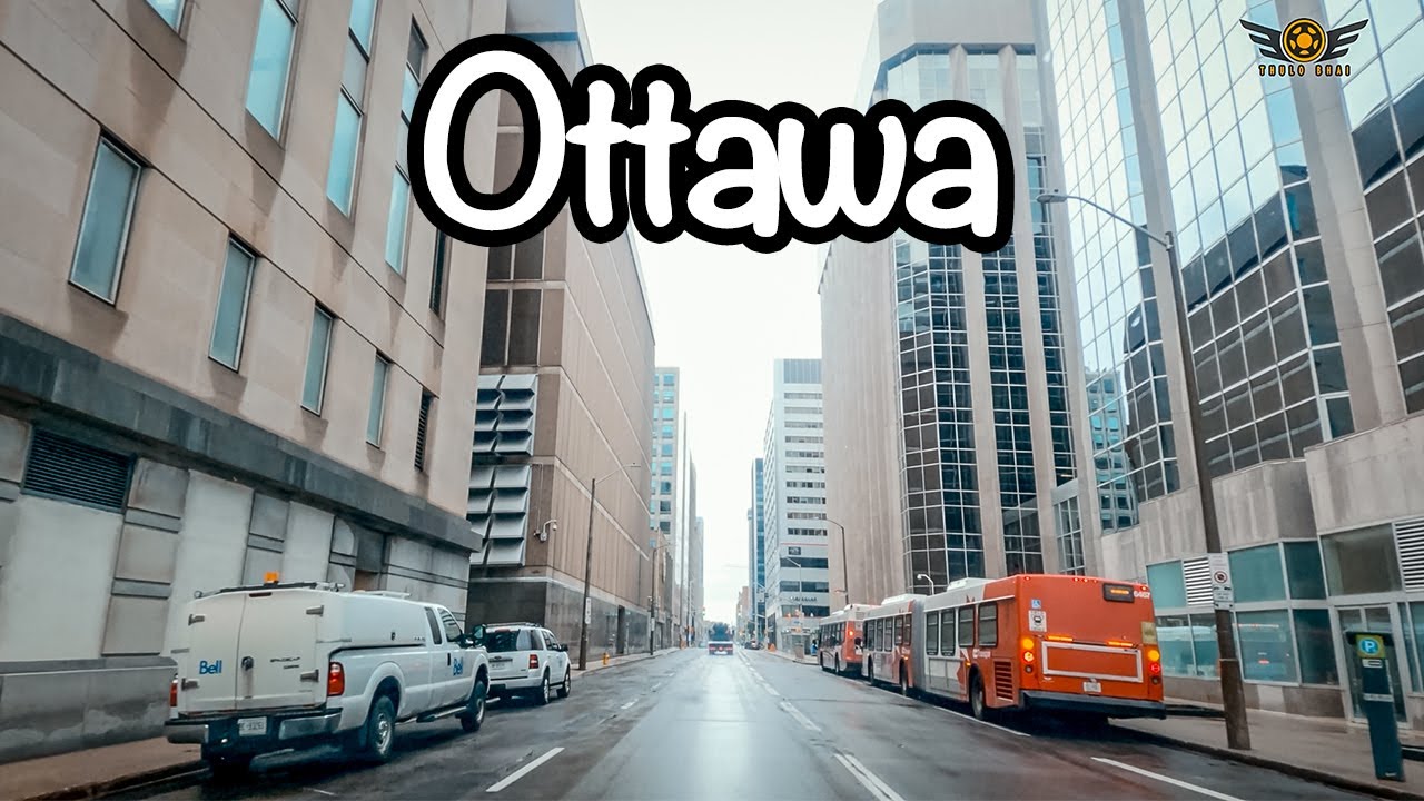 Ottawa Ontario Canada - Rainy day drive 2020 (4K)