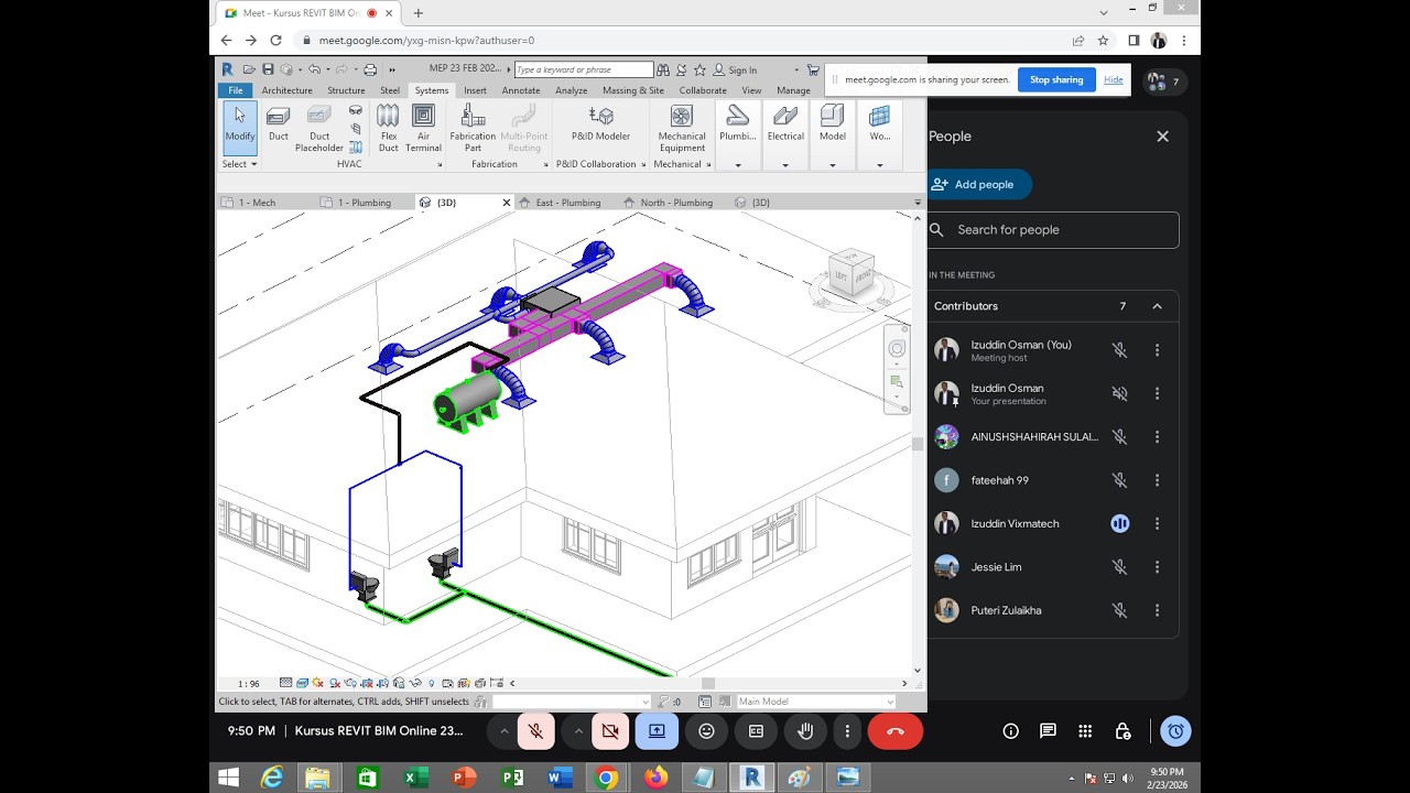 Kursus Sijil REVIT BIM Training Course Malaysia - Membina Sistem MEP HVAC Tutorial