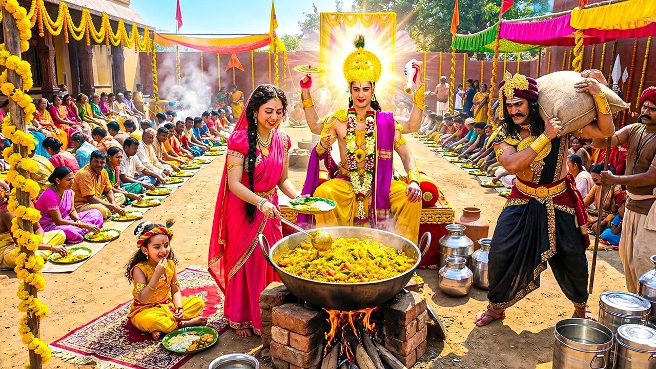 बाल कान्हा और मइया यशोदा ने भंडारा करवाया | यशोमती मईया के नंदलाला | Shree Krishan