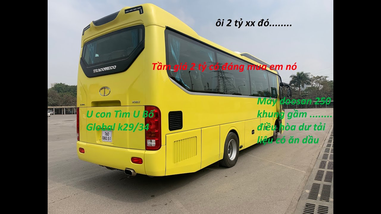 xe khách ghế ngồi 29 34 chỗ máy doosan khỏe nhất phân khúc umini, Doosan250ps Tracomeco( vip car)
