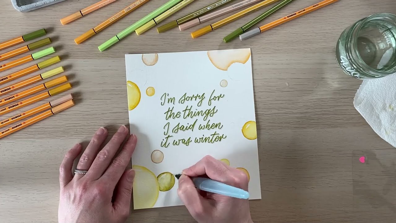Handlettering with the new colors of the STABILO Pen 68 and point 88 🖍️