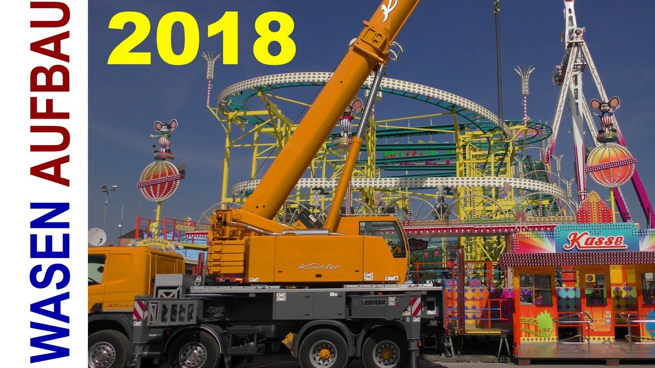 AUFBAU 173. Cannstatter Volksfest 2018 Wasen Stuttgart construction - 200 Jahre Wasen (1818 – 2018)