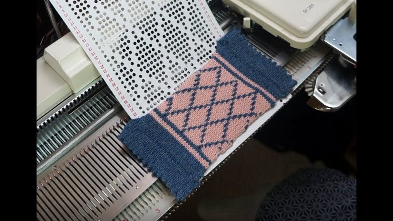 SK280 punch card: 編み込み (fare isle)
