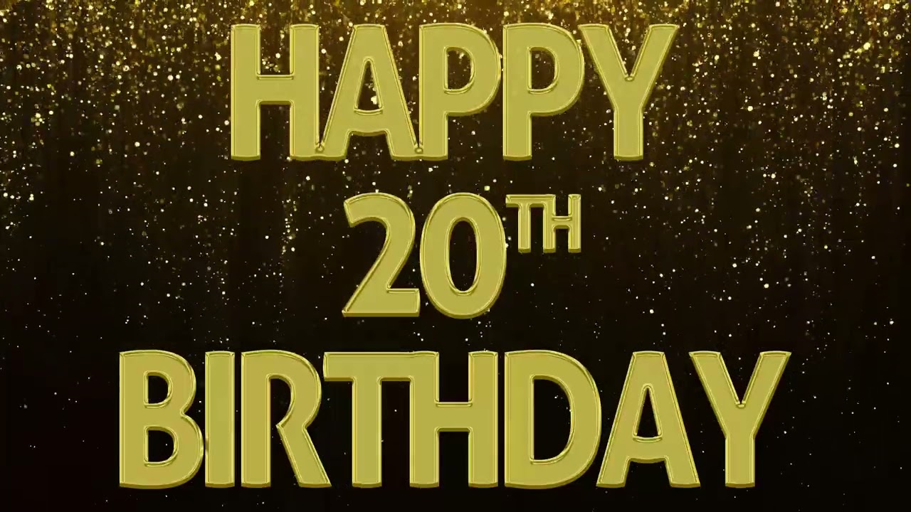 Happy 20th Birthday, Loop. Background loop. 3 Hours
