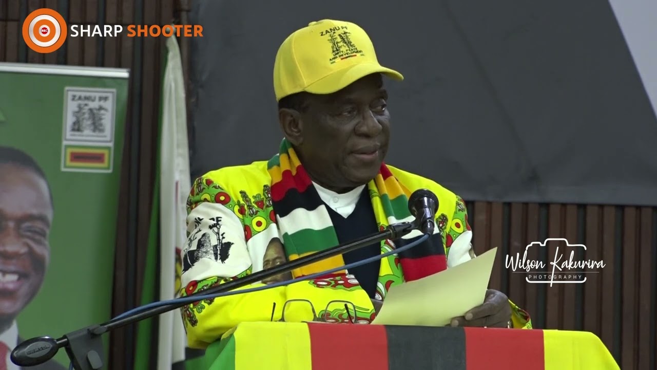 President Mnangagwa addresses central committee members at the ZANU Pf HQ