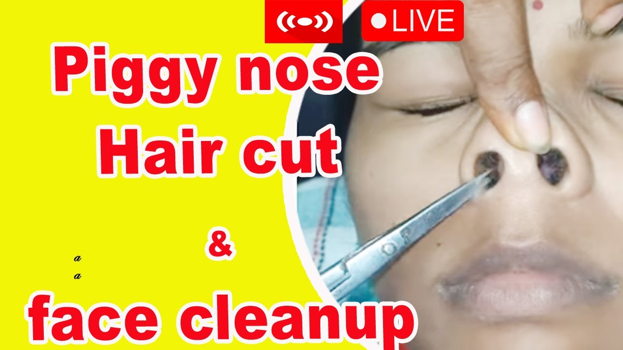 Piggy nose haircut | face cleanup  | neck up massage | @juthikasmakeover