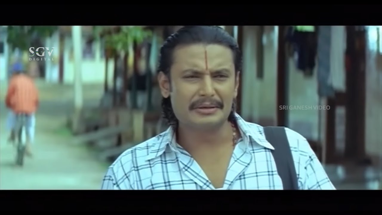 Darshan Comes to Village As A Poojari Super Comedy Scenes - Indra Kannada Cinema