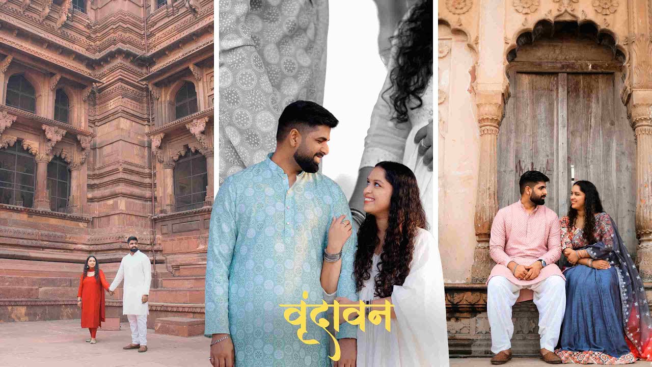 Ankit & Pragya | Spiritual Pre-Wedding in Vrindavan | Divine Love Story ✨