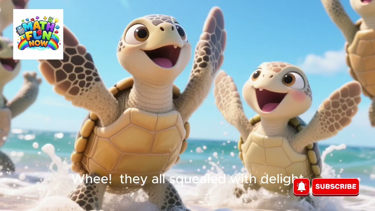 The Brave Sea Turtle and Her 400 Little Shells #kidsvideo #math #babyshark #education #cartoon