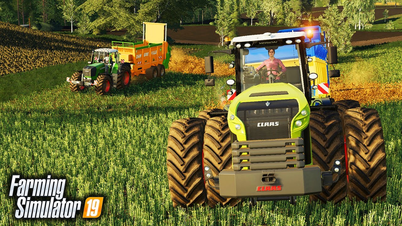 🔥 Тяжелая техника в поле 🦹‍♀️👨🏼‍🌾 Фермеры из города 😍 Farming Simulator 19 🚜