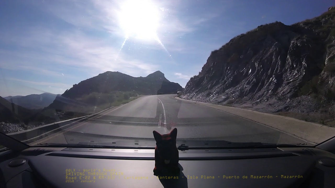 501 SPAIN Cartagena - Canteras - Isla Plana - Puerto de Mazarrón - Mazarrón Driving through Spain
