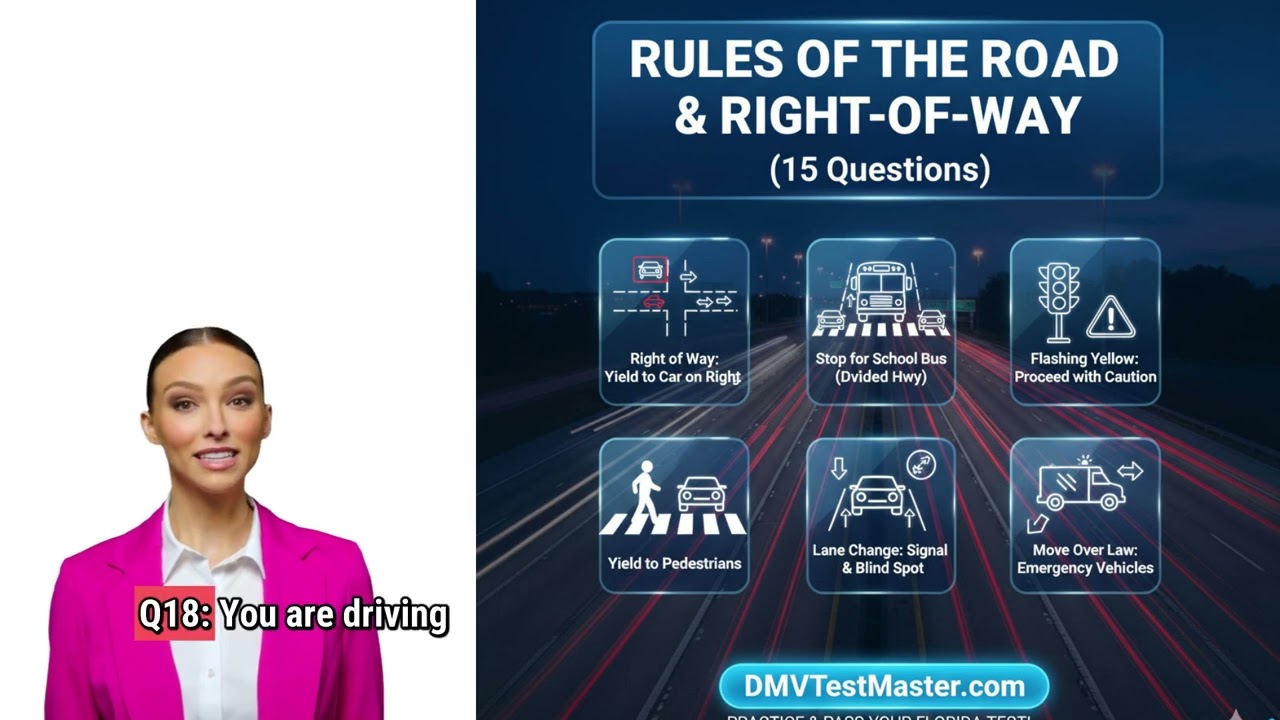 🍎🚦🚘FLORIDA DRIVING PERMIT TEST 2026. DMVTESTMASTER #1