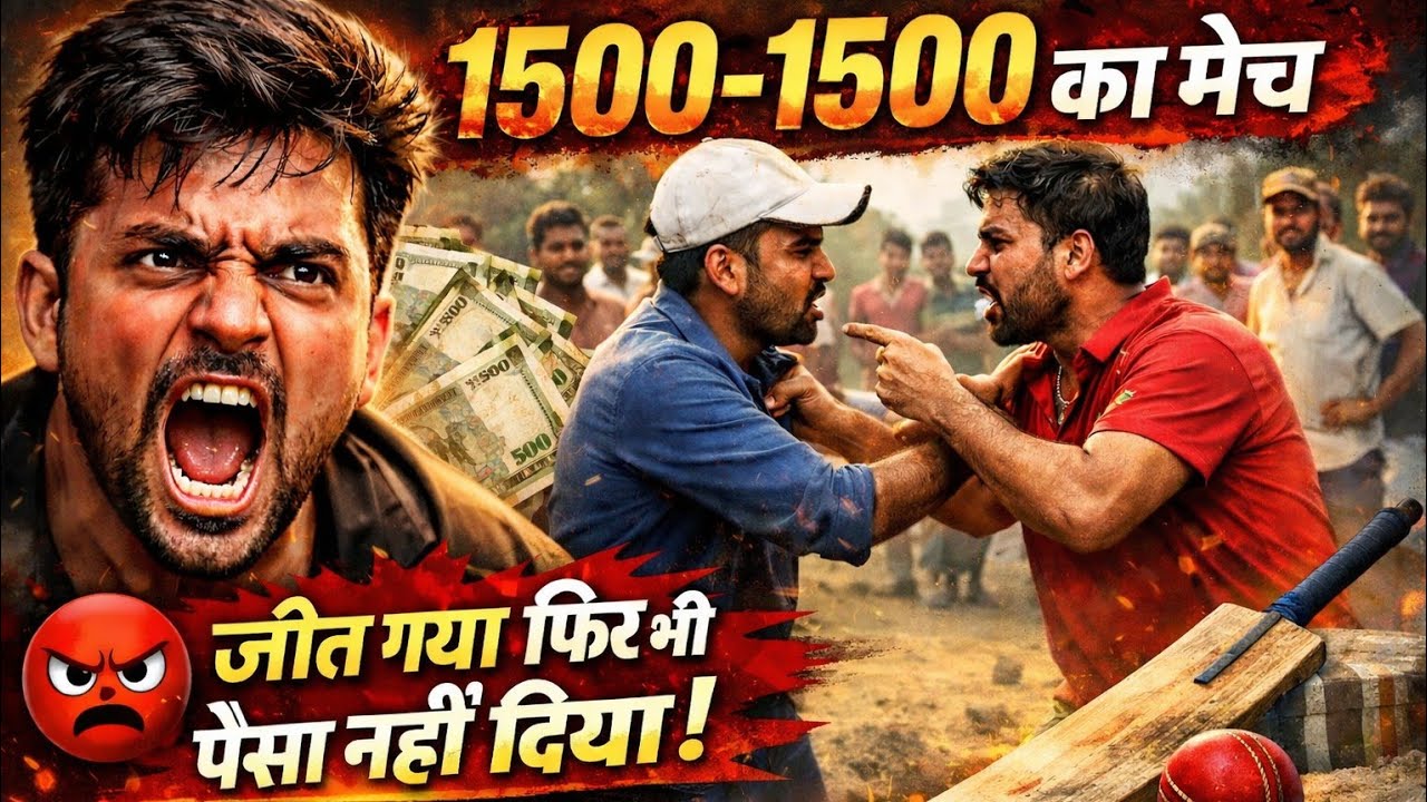 👉 गाँव में क्रिकेट मैच के बाद बवाल 😡 | 1500-1500 का मैच, जीतने के बाद पैसा नहीं दिया 😱