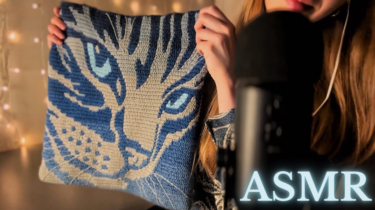 ASMR po polsku Moje Szydełkowe Wytwory Show&Tell🧵szept, dźwięki dzianiny 🩵 ASMR crochet